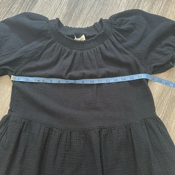 💕BOGO💕 Universal threads, target black gauze babydoll dress puff sleeves boho - Picture 5 of 8